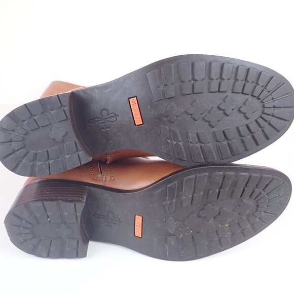 COLE HAAN DOVER Women's 8 B Brown Leather Designer Knee High Riding Boots - Picture 13 of 15